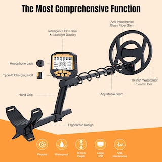 Foto 2 | Foto 2 | Detector De Metales Soomeet Professional Bobina Impermeable De 10 Pulgadas - Venta Internacional.