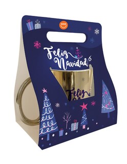 Foto 4 | Foto 4 | Taza Navideña Plateada con Azul 325 ml + Termo Güish