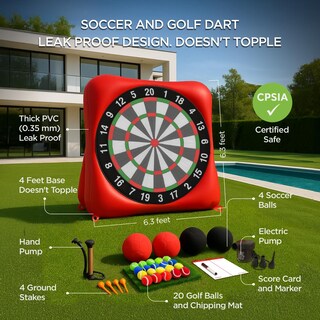 Foto 2 | Foto 2 | Juego De Futbol-golf Zivplay 2 En 1 Con Tablero De Dardos Inflable 190 Cm - Venta Internacional.