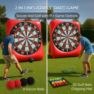 Foto 3 | Foto 3 | Juego De Futbol-golf Zivplay 2 En 1 Con Tablero De Dardos Inflable 190 Cm - Venta Internacional.