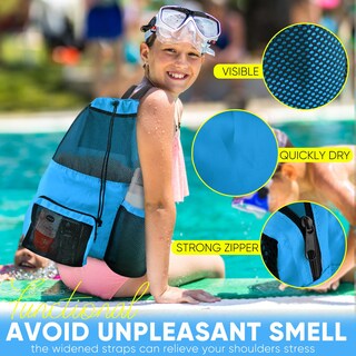 Foto 4 | Foto 4 | Bolsa De Natación De Malla Hohom 58 X 48 Cm Impermeable Grande 40 L - Venta Internacional.