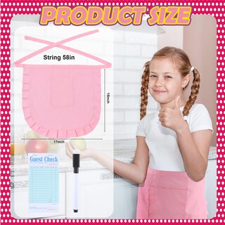 Foto 4 | Foto 4 | Set De Restaurante Pretend Play Yinkin 7 Piezas Con Delantal Y Menús - Venta Internacional.