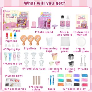 Foto 2 | Foto 2 | Juego De Juguetes Para Bricolaje Beireg Mini Bake Shop 14 Piezas Kit De Arcilla De Resina - Venta Internacional.