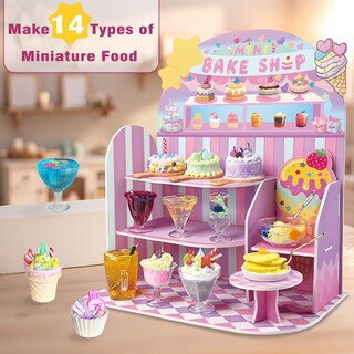 Foto 4 | Foto 4 | Juego De Juguetes Para Bricolaje Beireg Mini Bake Shop 14 Piezas Kit De Arcilla De Resina - Venta Internacional.