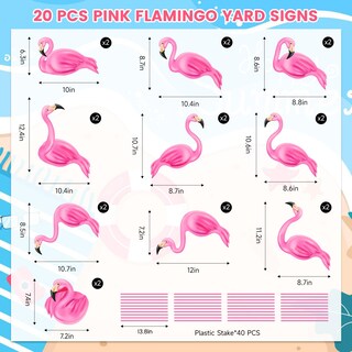 Foto 2 | Foto 2 | Letreros Pink Flamingo Yard De Subacy 20 Unidades Con 40 Estacas - Venta Internacional.