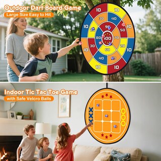 Foto 3 | Foto 3 | Set De Juego Dart Board Finditop Sticky Tic Tac Toe De 74 Cm - Venta Internacional.
