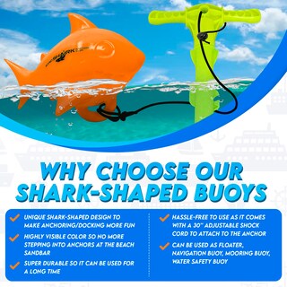 Foto 3 | Foto 3 | Marcador De Bolas Floating Anchor Boya Sandshark 30 Pulgadas Color Naranja - Venta Internacional.