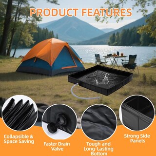 Foto 2 | Foto 2 | Sartén De Ducha Portátil Silanit 104 X 104 X 13 Cm Plegable Con Desagüe - Venta Internacional.