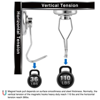 Foto 4 | Foto 4 | Ganchos Magnéticos Lovimag 110 Libras Resistentes Paquete De 8 Plateados - Venta Internacional.