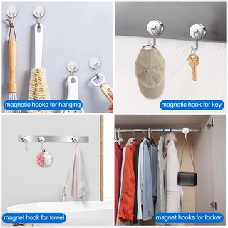 Foto 2 | Foto 2 | Ganchos Magnéticos Lovimag Paquete De 6 50 Kg Color Plateado Pesado - Venta Internacional.