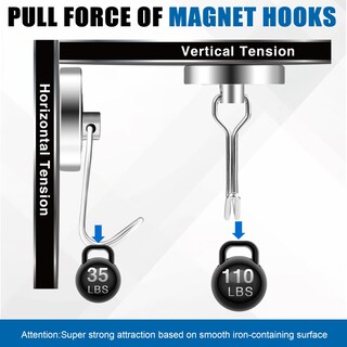 Foto 4 | Foto 4 | Ganchos Magnéticos Lovimag Paquete De 6 50 Kg Color Plateado Pesado - Venta Internacional.