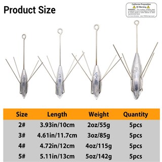 Foto 2 | Foto 2 | Pesas De Pesca Allerfilery Sputnik Sinkers 4 Onzas 5 Unidades - Venta Internacional.