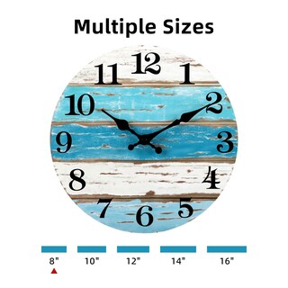 Foto 2 | Foto 2 | Reloj Chylin Silent Vintage Coastal Blue De 20 Cm 8 Pulgadas - Venta Internacional.