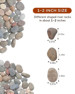 Foto 3 | Foto 3 | Guijarros Decorativos Fahaxiki De Natural River Rocks 2 3 Kg 2 5 A 5 Cm - Venta Internacional.