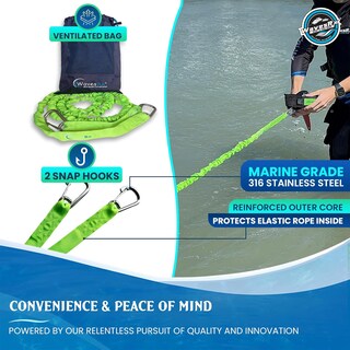 Foto 6 | Foto 6 | Cuerda Elástica Wavesrx Anchormate Plana De 2 1 A 4 3 M Con Mosquetón - Venta Internacional.