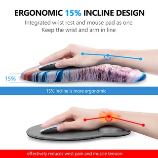 Foto 2 | Foto 2 | Alfombrilla De Ratón Con Soporte De Muñeca Laokiiy 2 En 1 De Espuma De Gel Ergonómica - Venta Internacional.