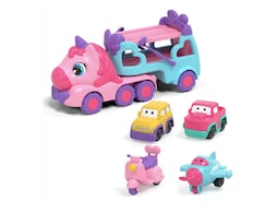 Juguetes Carros con Música Xtellar 4 Coches Pequeños + Remolque