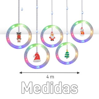 Foto 3 | Foto 3 | Paquete De 2 Series/guirnaldas Navideña En Forma De Esferas Con Luz Led Multicolor.