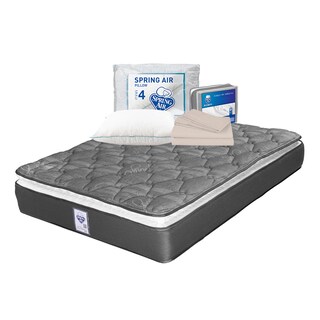 Foto 1 | Foto 1 | Colchón Spring Air Aries Matrimonial + Almohada Oso + Sábanas Basic