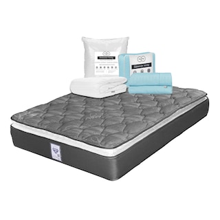 Foto 1 | Foto 1 | Colchón Spring Air Aries Matrimonial + Protector Trinity + Sábanas Trinity