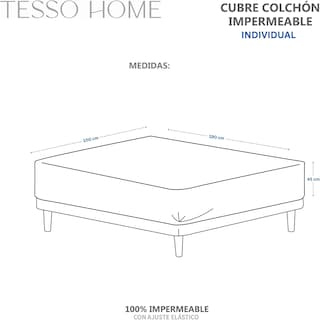 Foto 6 | Foto 6 | Cubrecolchón Individual Tesso Home