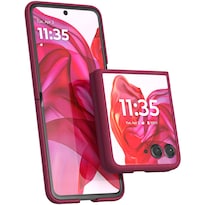 Funda Protectora De Policarbonato Rosa Para Motorola Razr+ 2024 - Venta Internacional.