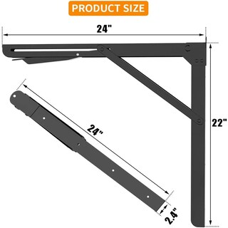 Foto 4 | Foto 4 | Soportes Plegables Para Estantes Torack 24 De Acero Inoxidable 500 Libras - Venta Internacional.