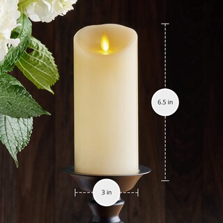 Foto 6 | Foto 6 | Vela Led Luminara Con Borde Festoneado Color Marfil 3 X 6 5 Cm Con Temporizador - Venta Internacional.