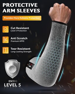 Foto 2 | Foto 2 | Mangas Protectoras Para Brazos Evridwear Resistentes A Cortes Para Hombres Y Trabajo - Venta Internacional.