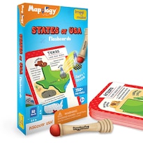 Tarjetas Didácticas Imagimake Mapology Usa Con Banderas Y Formas De Estados Del 8 Al 12 - Venta Internacional.