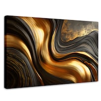 Cuadro Decorativo Para Comedor Canvas Fragmentos Oro 90x60