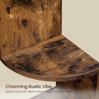 Foto 7 | Foto 7 | Estante De Esquina Para Pared Vasagle 5 Niveles Flotante Rústico Marrón - Venta Internacional.