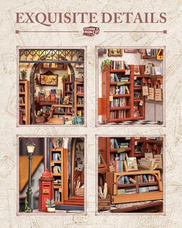 Foto 4 | Foto 4 | Kit De Biblioteca Para Casa De Muñecas En Miniatura Lindo Y Divertido Nook Jack's - Venta Internacional.