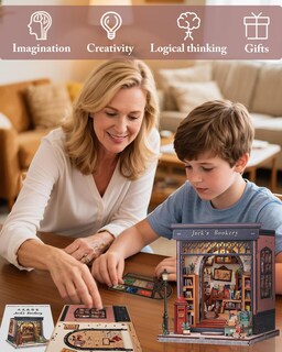 Foto 5 | Foto 5 | Kit De Biblioteca Para Casa De Muñecas En Miniatura Lindo Y Divertido Nook Jack's - Venta Internacional.