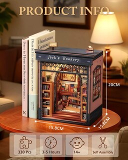 Foto 7 | Foto 7 | Kit De Biblioteca Para Casa De Muñecas En Miniatura Lindo Y Divertido Nook Jack's - Venta Internacional.