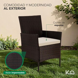 Foto 5 | Foto 5 | Combo 2 Salas Exterior Ratán Tipo Mimbre Con Cojines