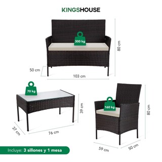 Foto 6 | Foto 6 | Combo 2 Salas Exterior Ratán Tipo Mimbre Con Cojines