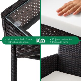 Foto 7 | Foto 7 | Combo 2 Salas Exterior Ratán Tipo Mimbre Con Cojines