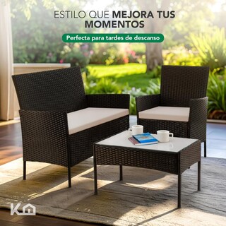 Foto 8 | Foto 8 | Combo 2 Salas Exterior Ratán Tipo Mimbre Con Cojines