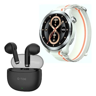 Foto 1 | Foto 1 | Bundle Smartwatch Gtr Lite Filwans Plata + Audífonos G-tide L21 Negro