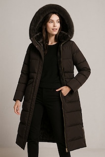 Foto 2 | Foto 2 | Chamarra Larga Para Mujer Premium Peluche Elegante Sakers - Marrón