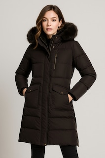 Foto 3 | Foto 3 | Chamarra Larga Para Mujer Premium Peluche Elegante Sakers - Marrón