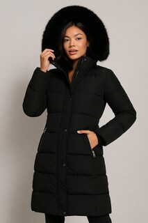 Foto 3 | Foto 3 | Chamarra Larga Para Mujer Premium Peluche Elegante Sakers - Negro