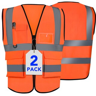 Foto 1 | Foto 1 | Chaleco De Seguridad Xpcare Hi Vis Reflectante Con Bolsillos Naranja - Venta Internacional.