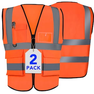 Foto 1 | Foto 1 | Chaleco De Seguridad Xpcare Hi Vis Reflectante Con Bolsillos Naranja - Venta Internacional.