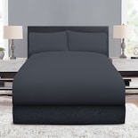 Sábanas Dalfiori Alix Gris Carbón Queen Size