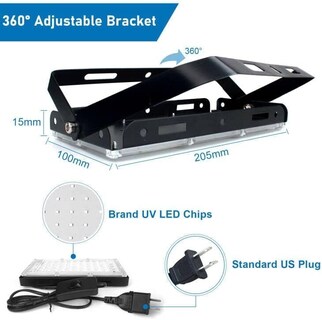 Foto 5 | Foto 5 | Luz De Inundación Blacklight Indmird De 50 W Con Enchufe E Interruptor - Venta Internacional.