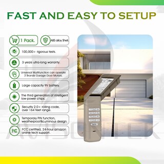 Foto 3 | Foto 3 | Teclado Abre-puertas De Garaje Avisontek 878max Universal - Venta Internacional.