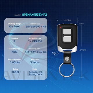 Foto 4 | Foto 4 | Abridor De Puerta De Garaje Remoto Avisontek 893max 953ev-p2 X2 - Venta Internacional.