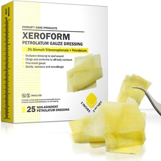 Foto 1 | Foto 1 | Aderezo De Vaselina Everlit Xeroform Para Quemaduras De 2 X 2 Cm (paquete De 25) - Venta Internacional.